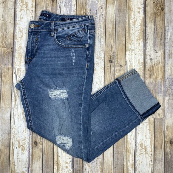 Vigoss Denim - Vigoss Ripped Capri Cuffed Skinny Jeans Women’s 14